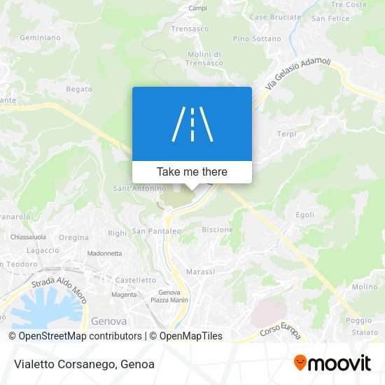 Vialetto Corsanego map