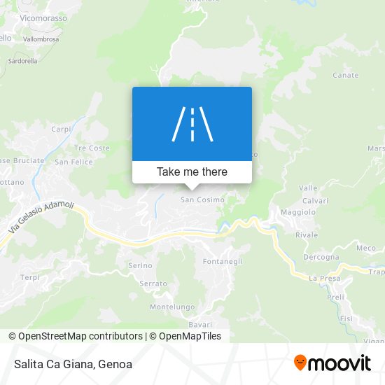 Salita Ca Giana map