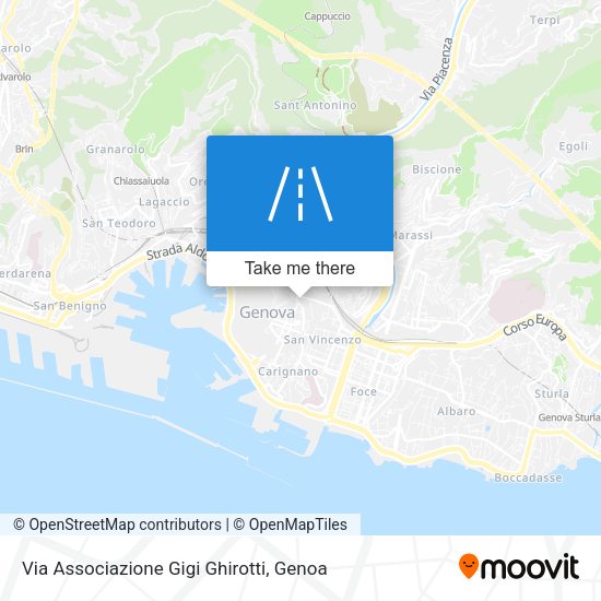 Via Associazione Gigi Ghirotti map