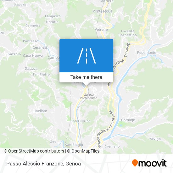 Passo Alessio Franzone map