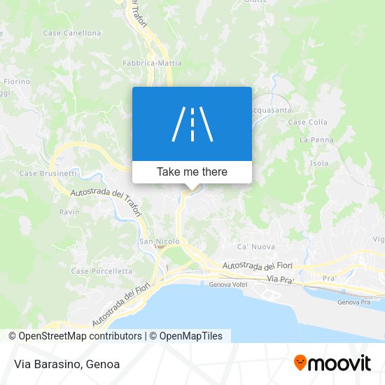 Via Barasino map
