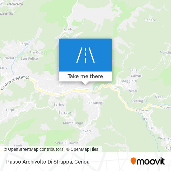 Passo Archivolto Di Struppa map