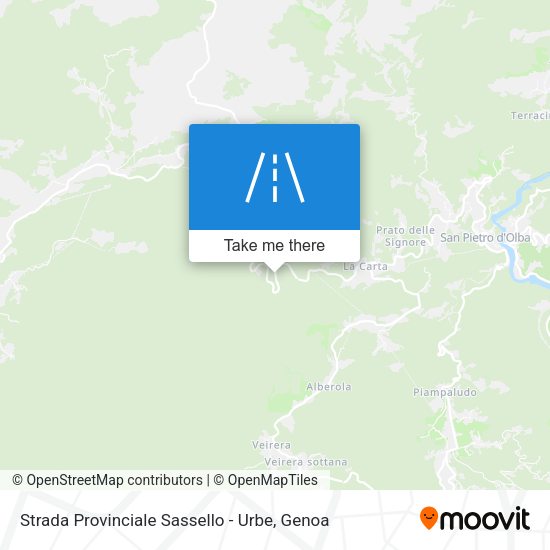 Strada Provinciale Sassello - Urbe map
