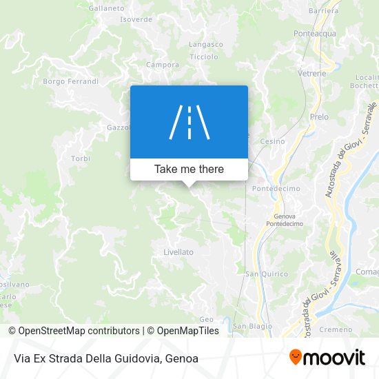 Via Ex Strada Della Guidovia map