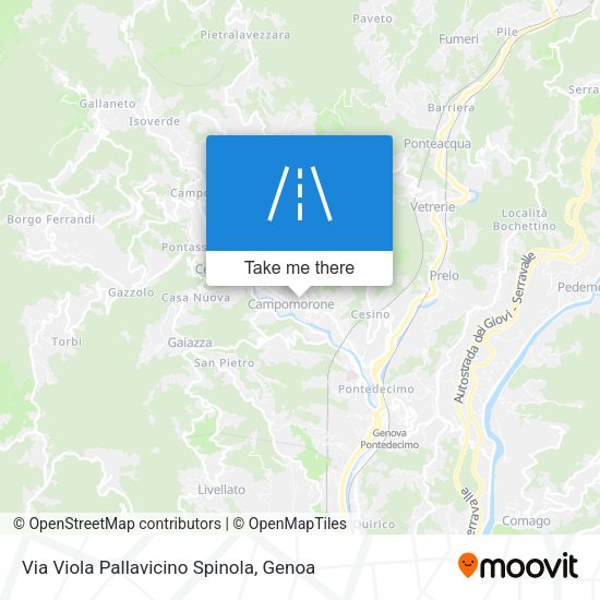 Via Viola Pallavicino Spinola map