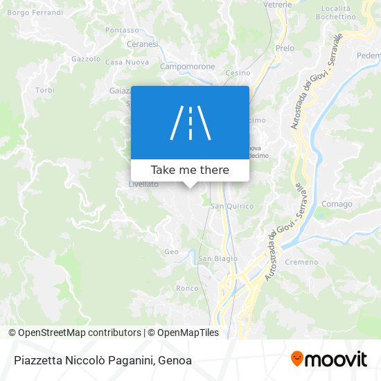 Piazzetta Niccolò Paganini map