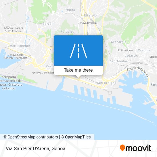 Via San Pier D'Arena map