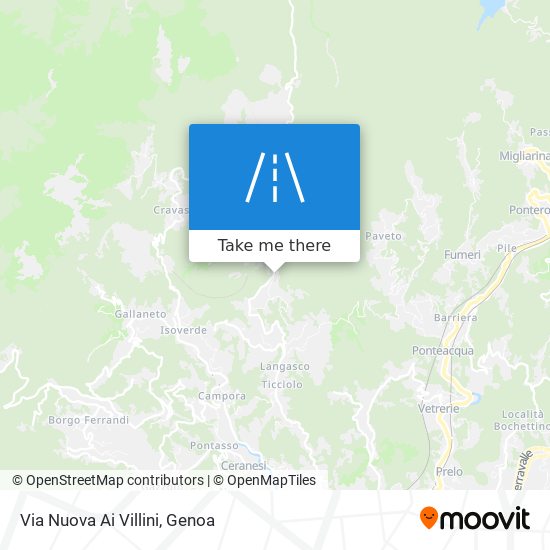 Via Nuova Ai Villini map