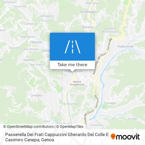 Passerella Dei Frati Cappuccini Gherardo Del Colle E Casimiro Canepa map