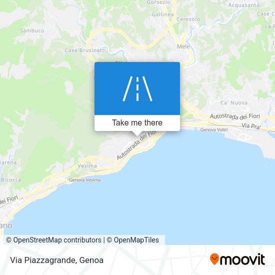 Via Piazzagrande map