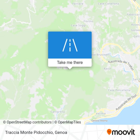 Traccia Monte Pidocchio map