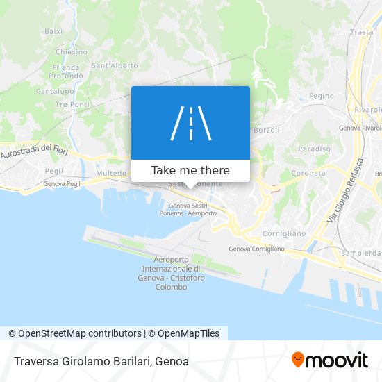 Traversa Girolamo Barilari map