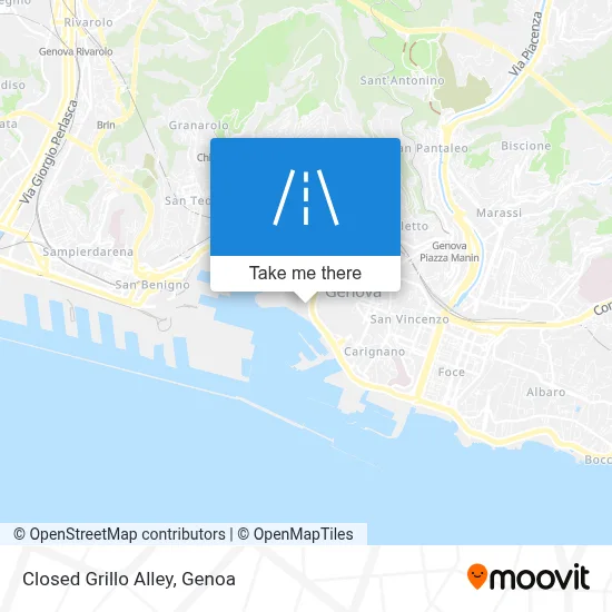 Closed Grillo Alley map