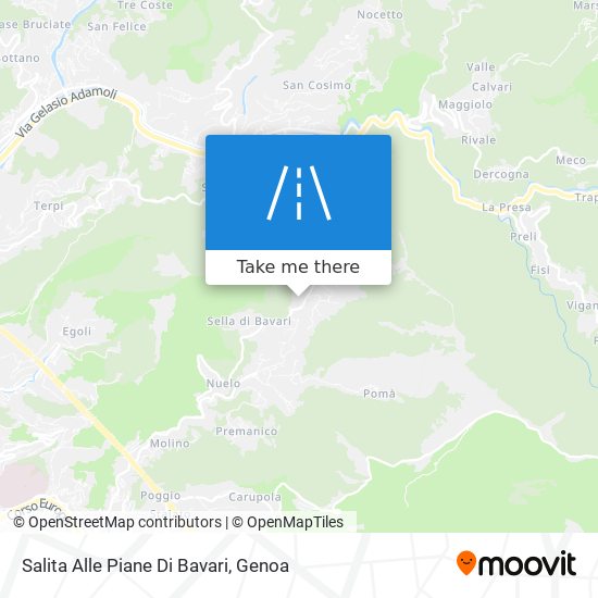 Salita Alle Piane Di Bavari map