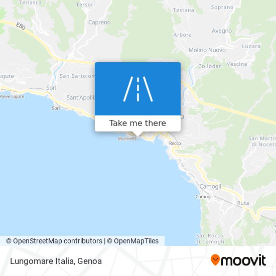 Lungomare Italia map