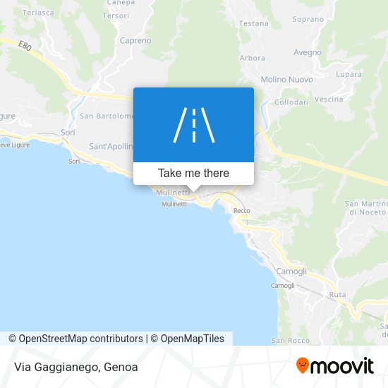 Via Gaggianego map