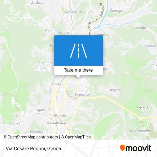 Via Cesare Pedrini map