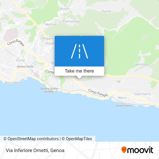 Via Inferiore Ometti map