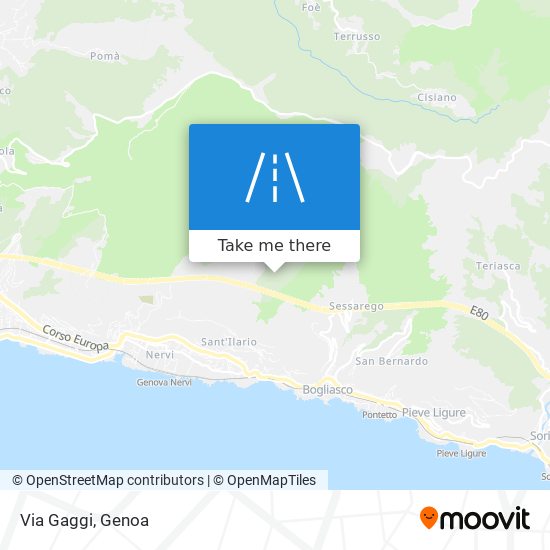 Via Gaggi map