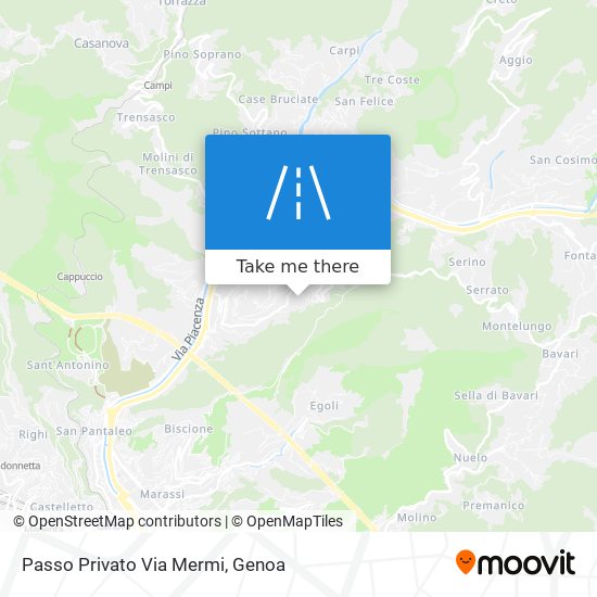Passo Privato Via Mermi map