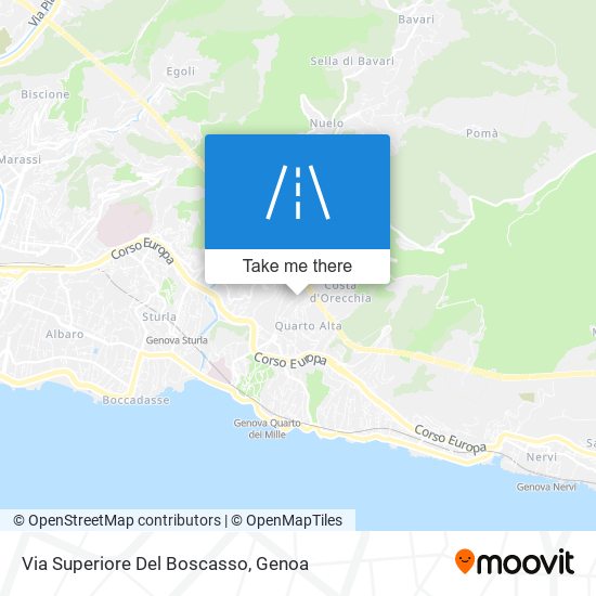 Via Superiore Del Boscasso map