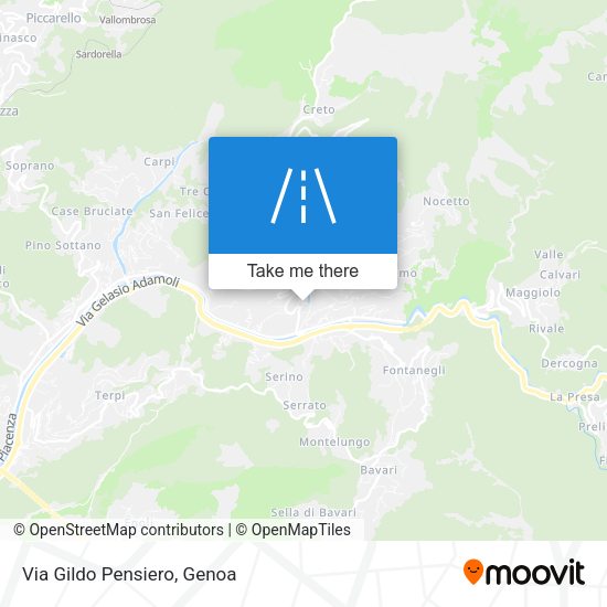 Via Gildo Pensiero map