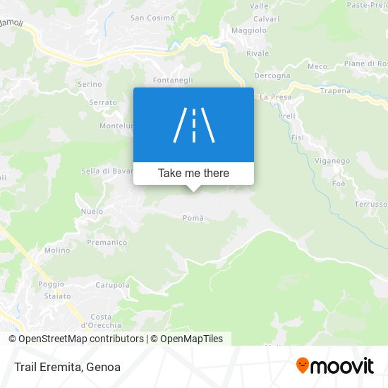 Trail Eremita map