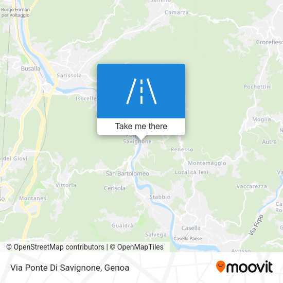 Via Ponte Di Savignone map