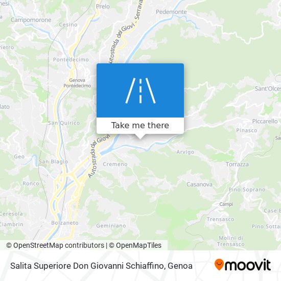 Salita Superiore Don Giovanni Schiaffino map