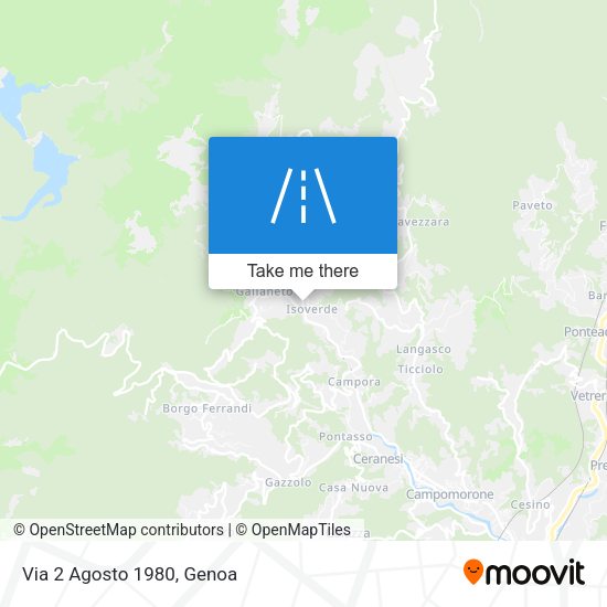 Via 2 Agosto 1980 map