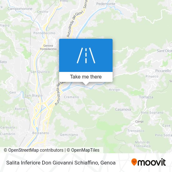 Salita Inferiore Don Giovanni Schiaffino map