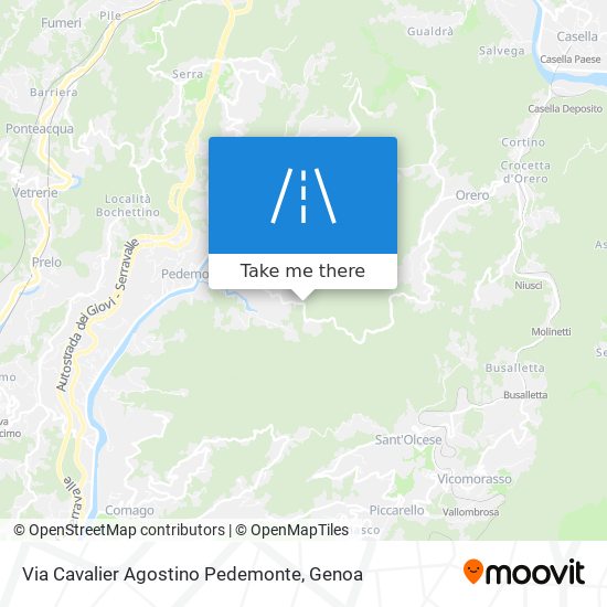 Via Cavalier Agostino Pedemonte map