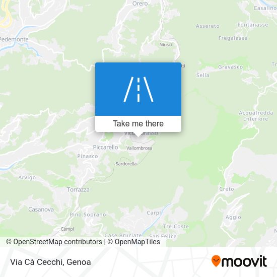 Via Cà Cecchi map