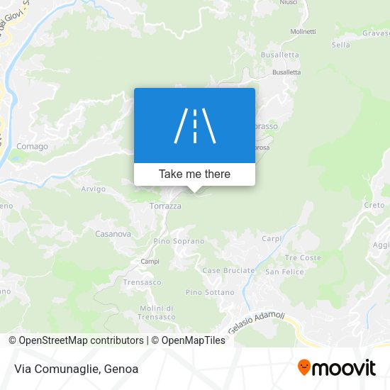 Via Comunaglie map