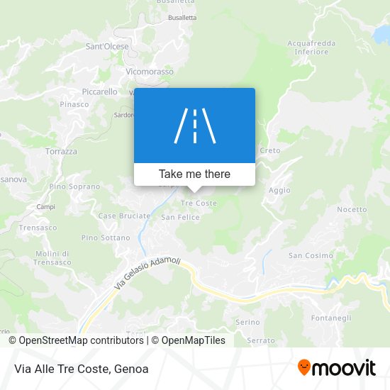 Via Alle Tre Coste map
