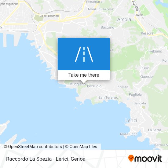 Raccordo La Spezia - Lerici map