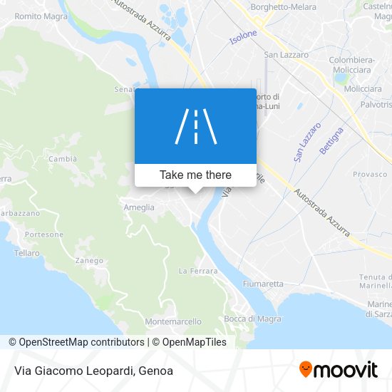 Via Giacomo Leopardi map