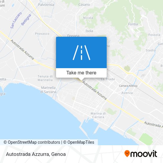 Autostrada Azzurra map
