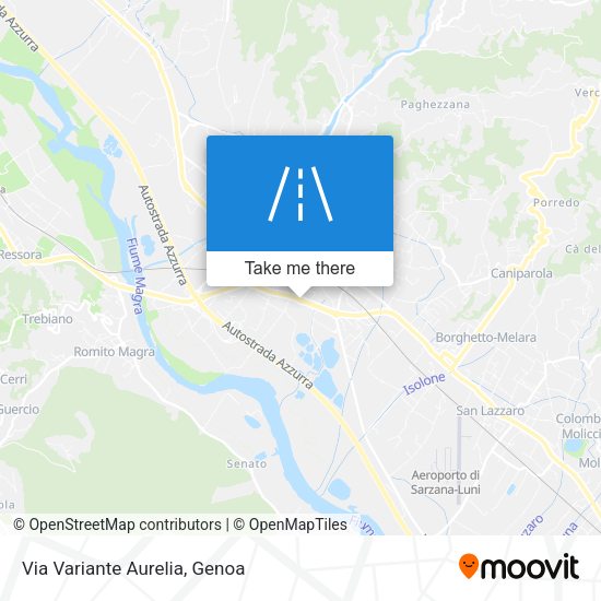 Via Variante Aurelia map