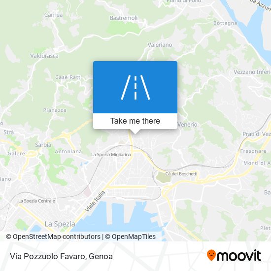 Via Pozzuolo Favaro map