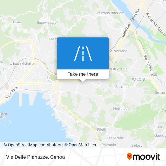 Via Delle Pianazze map