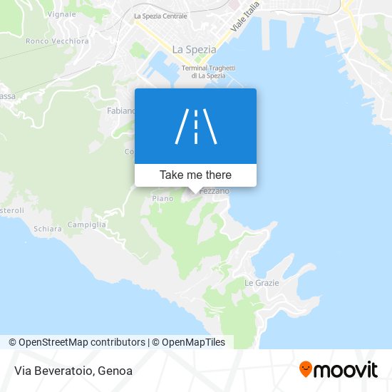 Via Beveratoio map