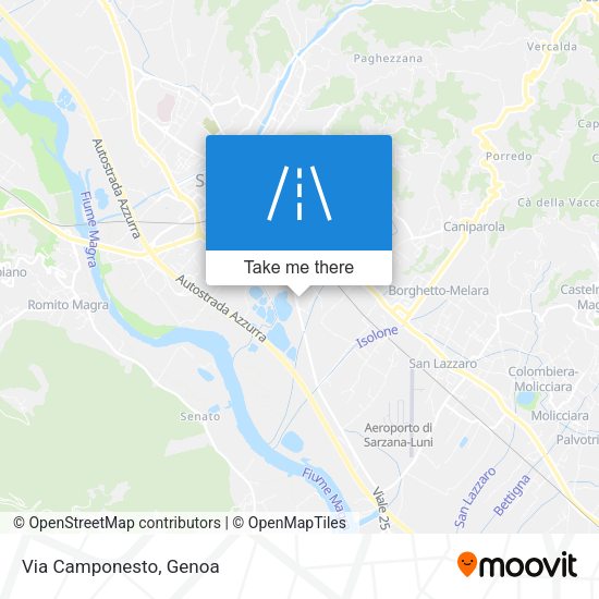 Via Camponesto map