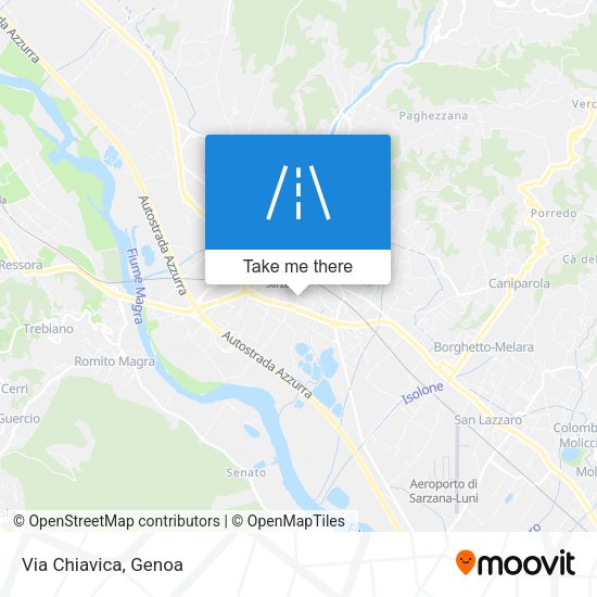 Via Chiavica map