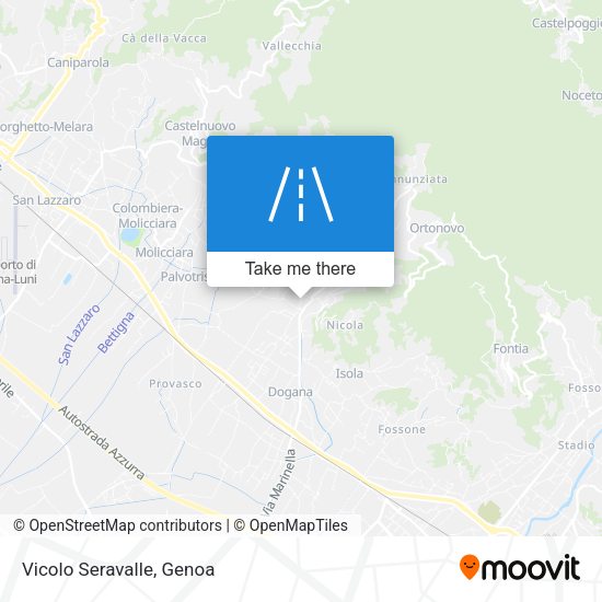 Vicolo Seravalle map