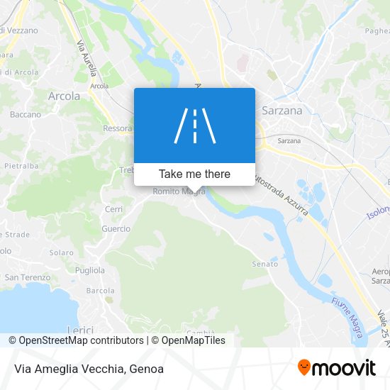Via Ameglia Vecchia map