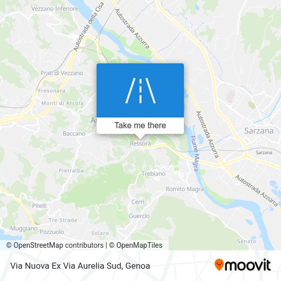 Via Nuova Ex Via Aurelia Sud map