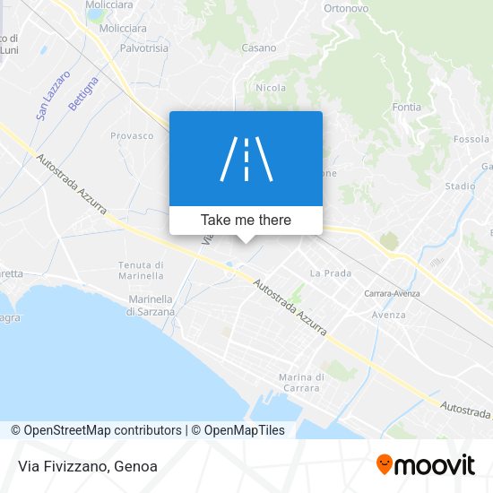 Via Fivizzano map