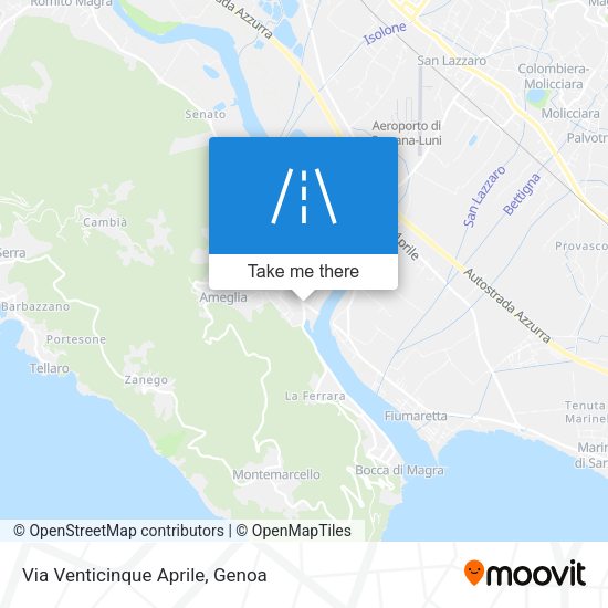 Via Venticinque Aprile map