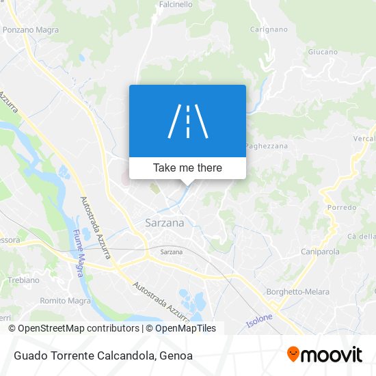 Guado Torrente Calcandola map